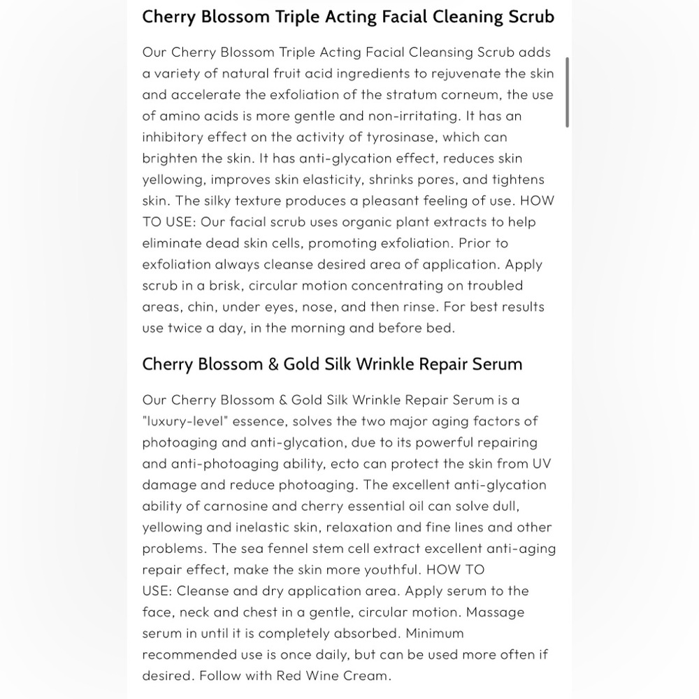 Predire Cherry Blossom 5 Piece Anti-Wrinkle Skin Care Set - Picture 12 of 13